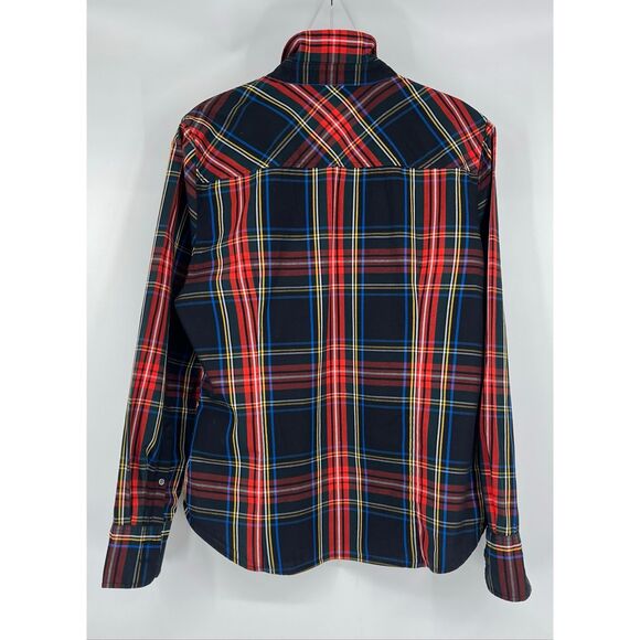 J.Crew Slim Fit Stretch Perfect Shirt Button Up Stewart Tartan Plaid Size 14 EUC - Picture 3 of 9